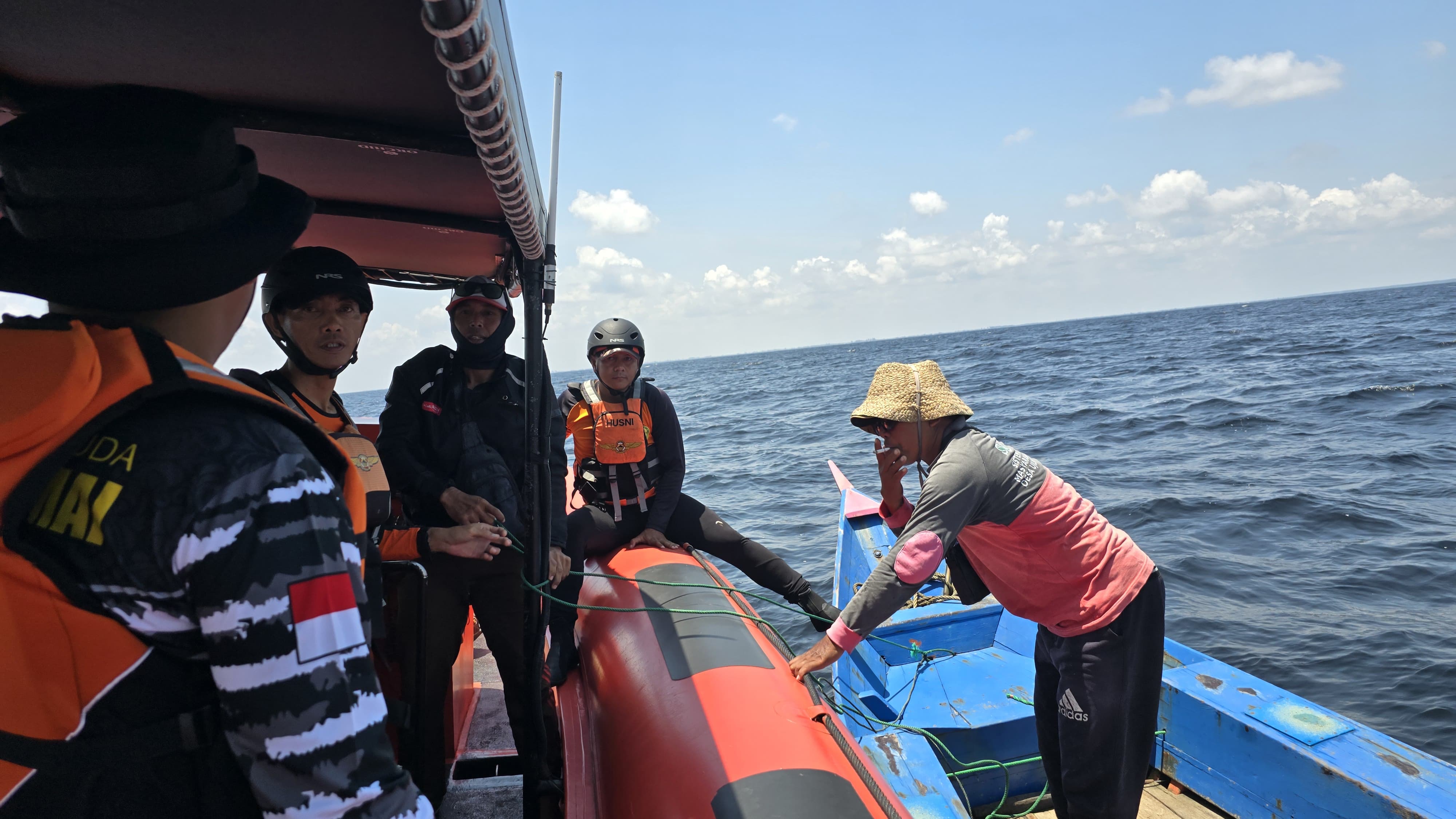 KORBAN PERAHU PEMANCING TERBALIK DI PERAIRAN  UJUNG PANDARAN, DITEMUKAN TAK BERNYAWA.